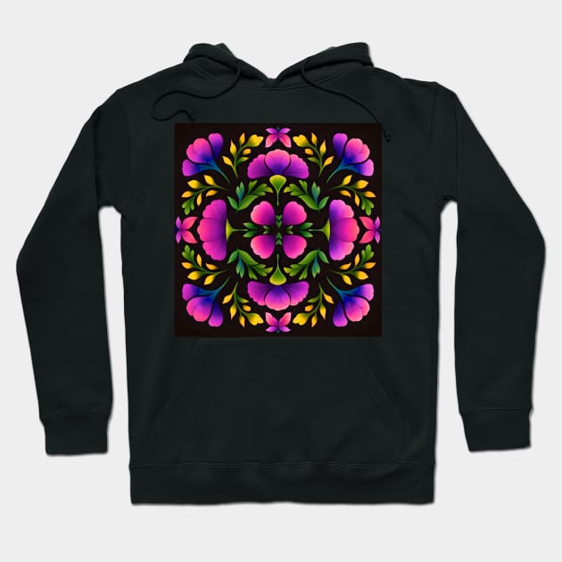 Hungarian Folk Endangered Flower mandala Hoodie by Charmycraft